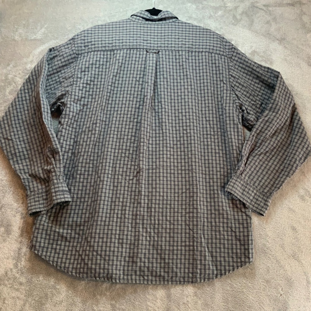 Columbia Mens XL Grey Plaid Long Sleeve Button Down Shirt Modal Blend AM7511 - Picture 6 of 7